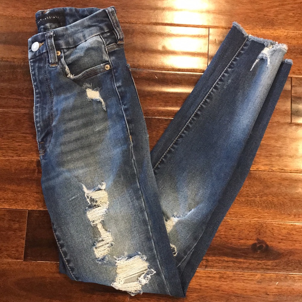 Aeropostale super high rise curvy jeggings